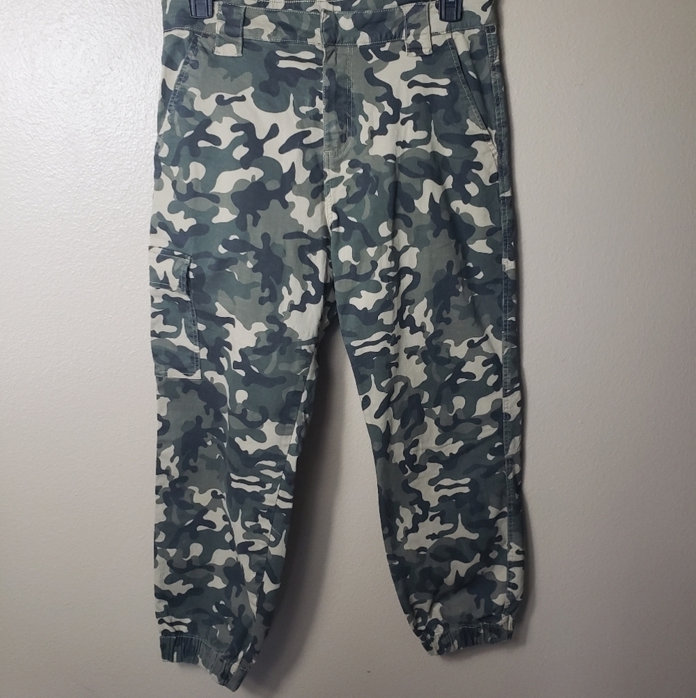 Cotton On Camo Cargo Utility Twill Joggers-Size 10